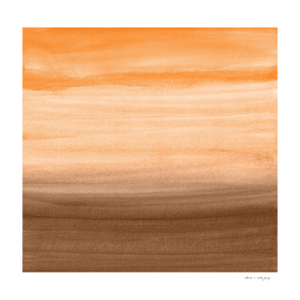 Touching Orange Brown Watercolor Abstract #1 #painting