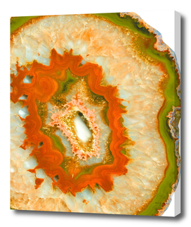 Orange Green Agate #1 #gem #decor #art
