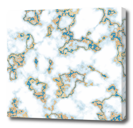 Marble with blue and gold