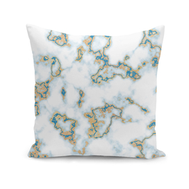 Marble with blue and gold