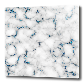 Marble with blue glitter in veins