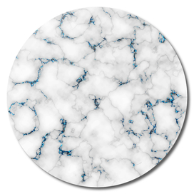 Marble with blue glitter in veins