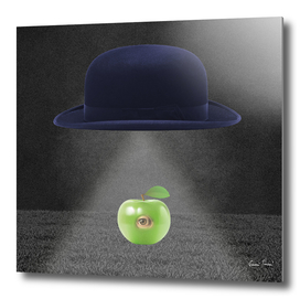 Delírio com chapéu e maçã