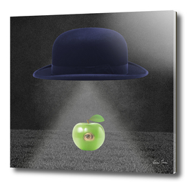 Delírio com chapéu e maçã