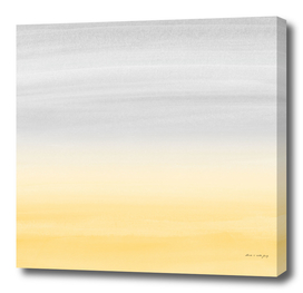 Touching Yellow Gray Watercolor Abstract #1 #painting #decor