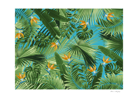 Bird of Paradise Jungle Leaves Dream #1 #tropical #decor