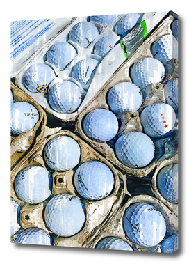 Golf Balls In Eg Tray