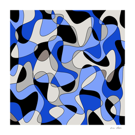 Abstract pattern - blue and white.