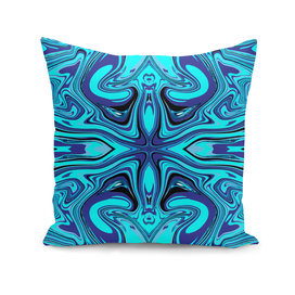 Acrylic pour blue pattern