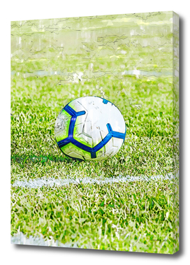 Soccer ball On Pitch