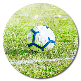 Soccer ball On Pitch