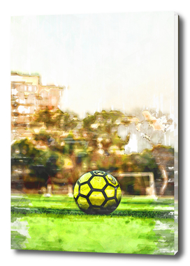 Soccer Ball On Pitch Marker