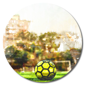 Soccer Ball On Pitch Marker
