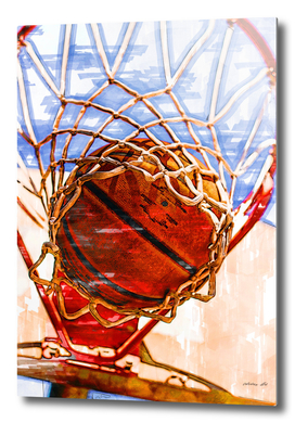 Basketball Hoop Action Marker Sketch.