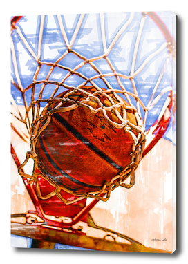 Basketball Hoop Action Marker Sketch.