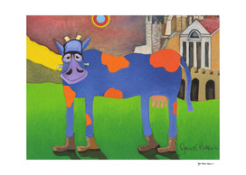 Udderly Frank - Frankenstein Cow Art