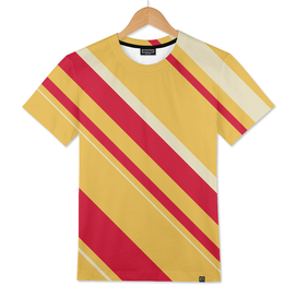 Diagonal stripes yellow and red