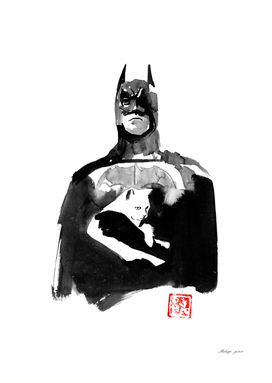 batman with his cat