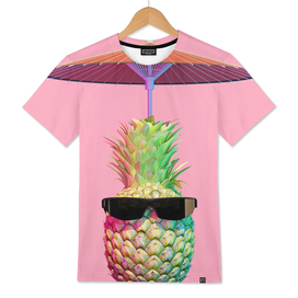 pineapple in glasses with an umbrella