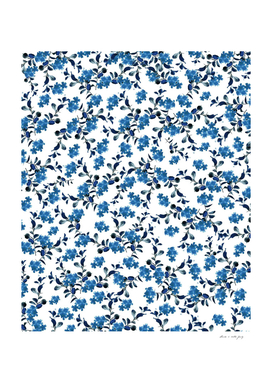 Blue Flower Pattern #2 #spring #floral #decor #art