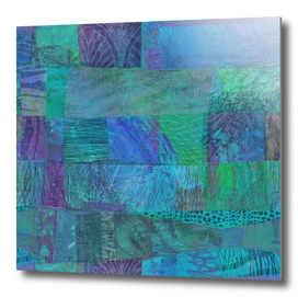 Blue Patchwork Collage