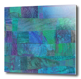 Blue Patchwork Collage