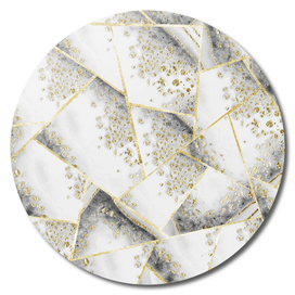 White Agate Gold Geometric Glam #1 #geo #gem #decor #art