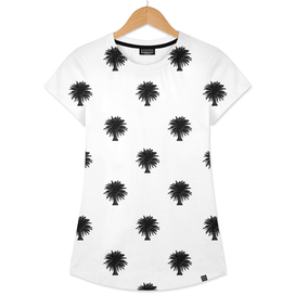 Black and White Tropical Print Pattern