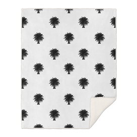 Black and White Tropical Print Pattern