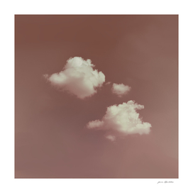 NEPHELAI SERIES Two clouds on dusty pink