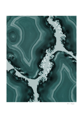 Teal Agate Pattern #1 #gem #decor #art