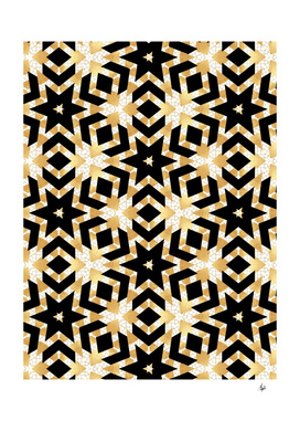 Art Deco Gold Foil Star Pattern
