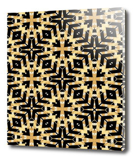 Gold Foil and Black Art Deco Pattern