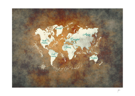 world map 2020 brown #world #map