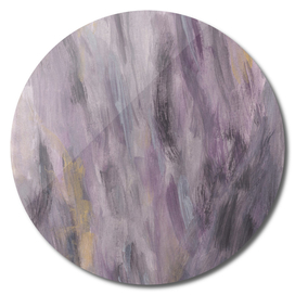 Touching Lavender Black Gold Watercolor Abstract #1
