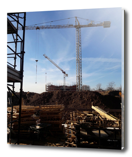 Construction site - crane and scaffolding