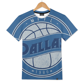 Dallas MFFL basketball royal blue vintage logo