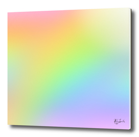 Stylish Prismatic Pastel Rainbow Ombre