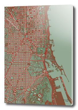 Barcelona city map pop