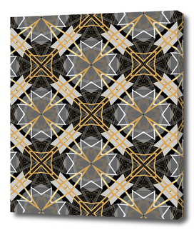 Gray and Gold Abstract Geometric