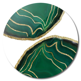 Emerald Agate Gold Glam #1 #gem #decor #art
