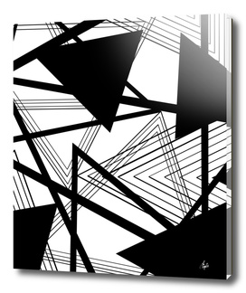 Black and White Geometric Abstract Part II