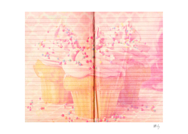Pink Cupcakes Diary Cover