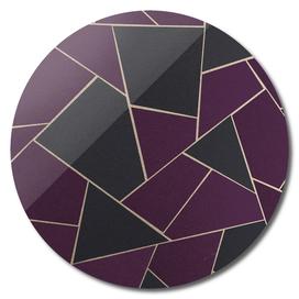 Charcoal Purple Gold Geometric Glam #1 #geo #decor #art