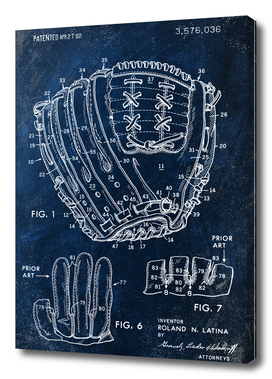 1971 baseball glove chalkboard patent