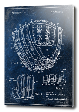 1971 baseball glove chalkboard patent