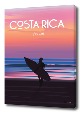 costa rica travel poster