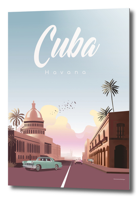 Havana Cuba | Vintage Travel Poster |