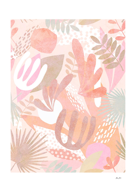 Tropico Boho Jungle Pattern 3 Pink, Peach and Blush