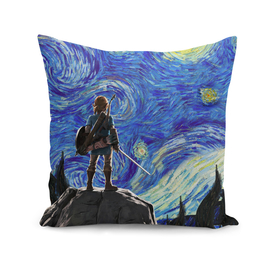 Link at the starry night